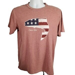 Orvis T Shirt Mens M Fish American Flag Patriotic Shirt Short Sleeves‎
